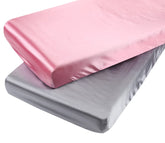 Tcmyyund satin pack n play sheet close-up fabric, silky texture for baby skin