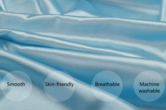 Tcmyyund satin sheet with elastic edge showing secure fit