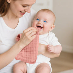TDHD muslin burp cloths 6-pack absorbent six-layer design for quick cleanup.
