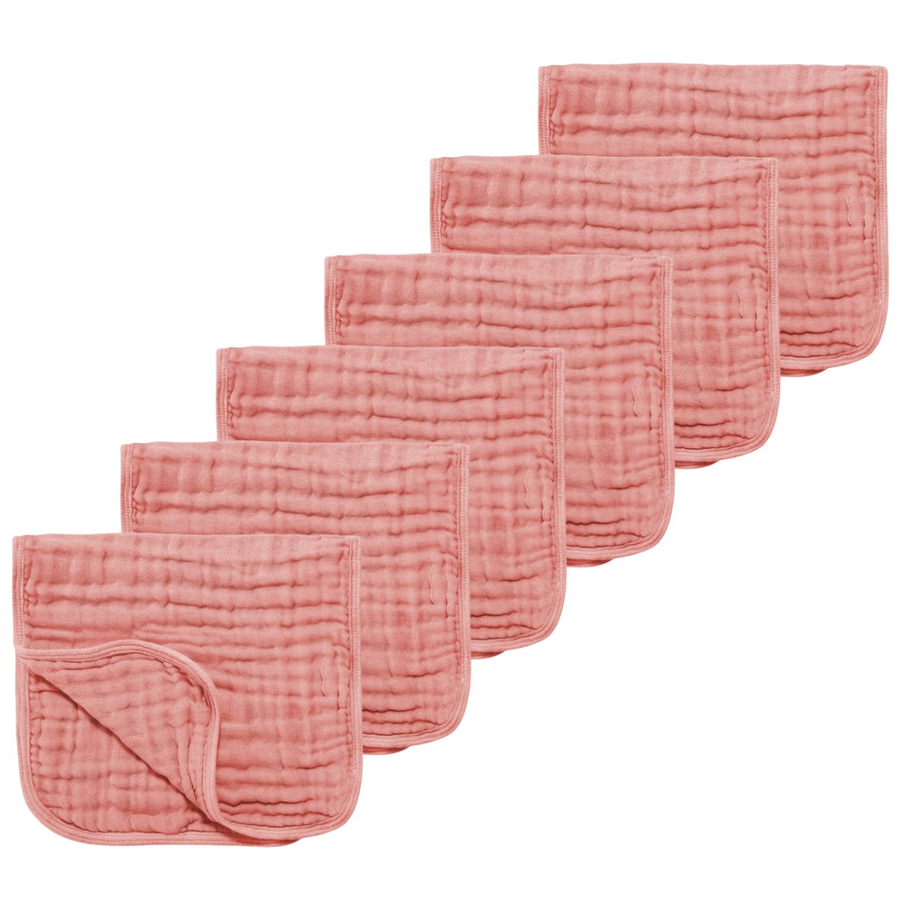 TDHD muslin burp cloths 6-pack soft and gentle for baby cheeks.