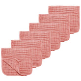 TDHD muslin burp cloths 6-pack soft and gentle for baby cheeks.