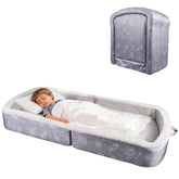 TDKDHoming portable toddler travel bed folded for compact storage and easy transport.