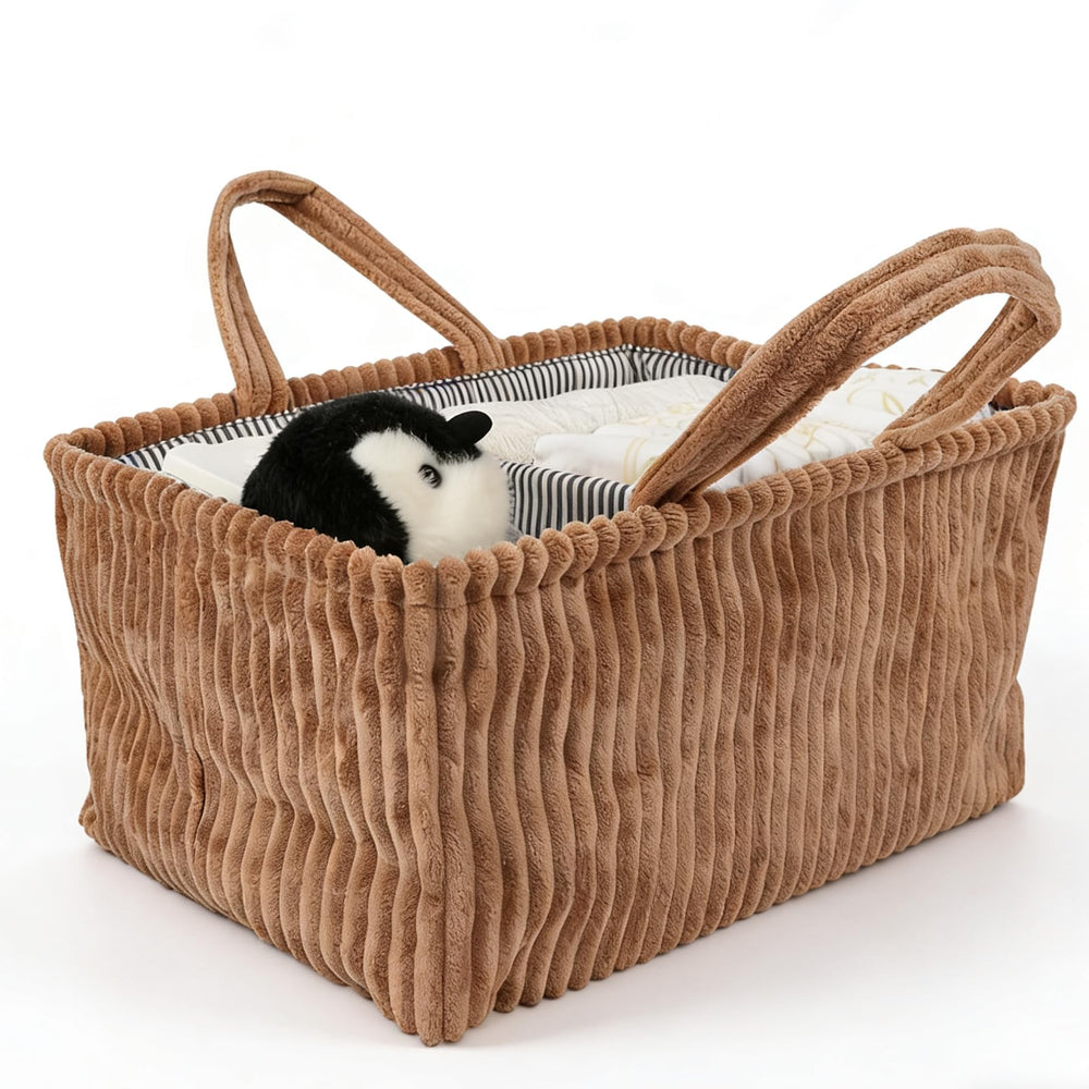 TDTOK Baby Diaper Caddy with Handle, portable nursery organizer for quick diaper changes.