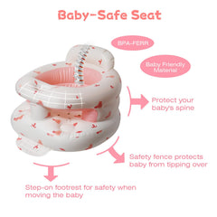 TDTOK baby seat built-in pump for quick, easy inflation.