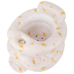 TDTOK inflatable baby seat front view showing full back rest for support