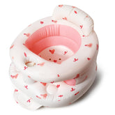 TDTOK inflatable baby seat with full back rest for supported sitting.