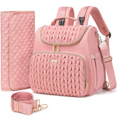 Tealari 4-in-1 diaper bag backpack with spacious main compartment for baby essentials.