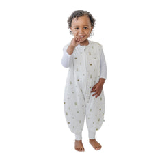 Tealbee Dreamsuit front view with footed design providing cozy security for toddlers.