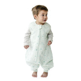Tealbee Dreamsuit seashell front view shows cozy warmth for active toddlers.