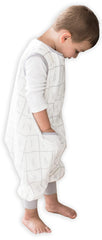 Tealbee Dreamsuit toddler sleep sack with feet supports secure, cozy movement.