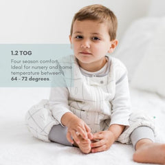 Tealbee Dreamsuit open feet design enabling crib mobility