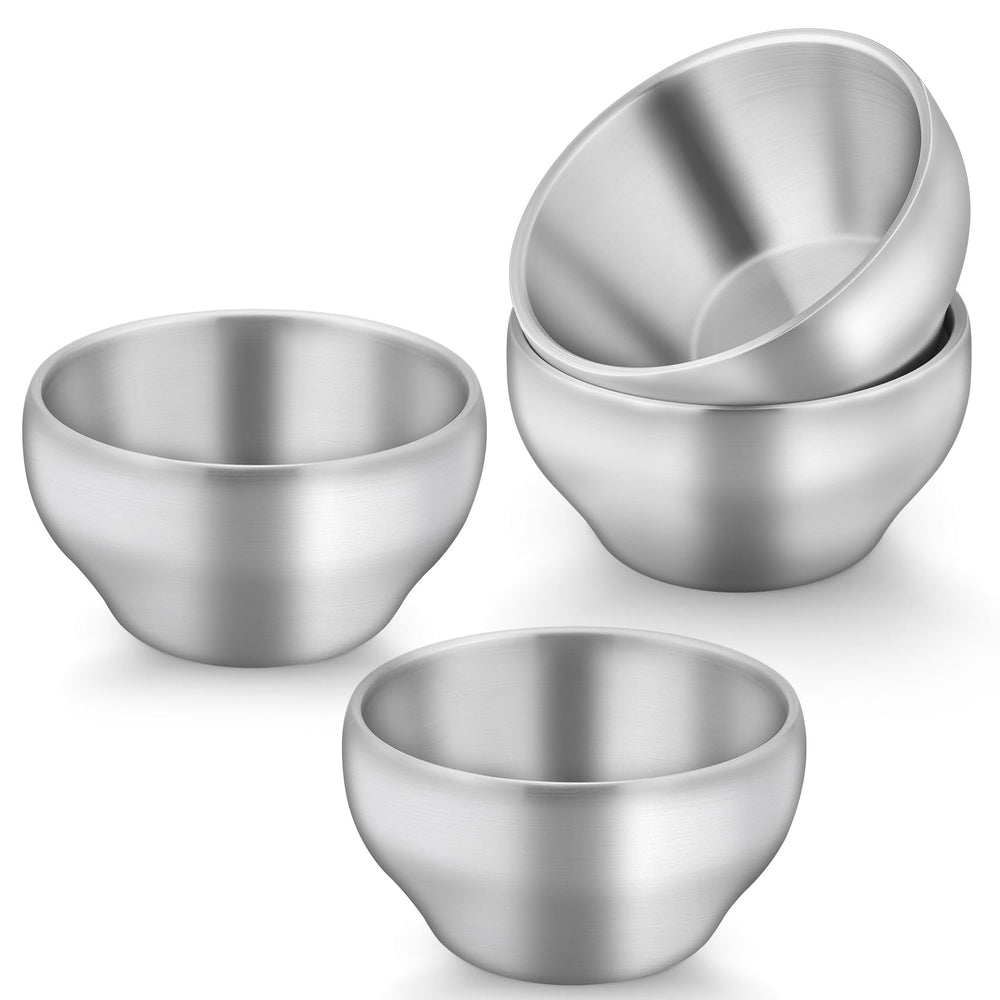 TeamFar stainless steel kids bowls set of four for durable everyday meals