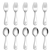 TeamFar toddler utensils with mirror finish for easy cleaning and elegant table setting.