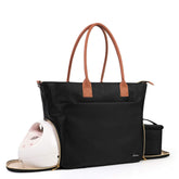 Teamoy breast pump travel bag with leather handle for durable daily use