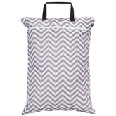 Teamoy travel hanging wet dry bag beige-chevron stays dry and organized.