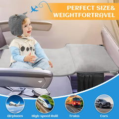 Tefola toddler airplane bed on seat offers extra sleeping space during flights.