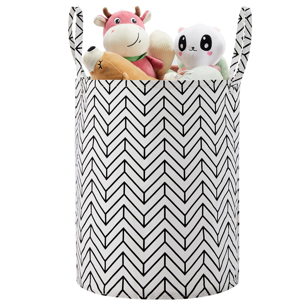 TechMilly large storage basket with floral design for nursery organization