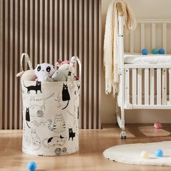 TECHMILLY nursery toy storage basket keeps plush toys neatly organized