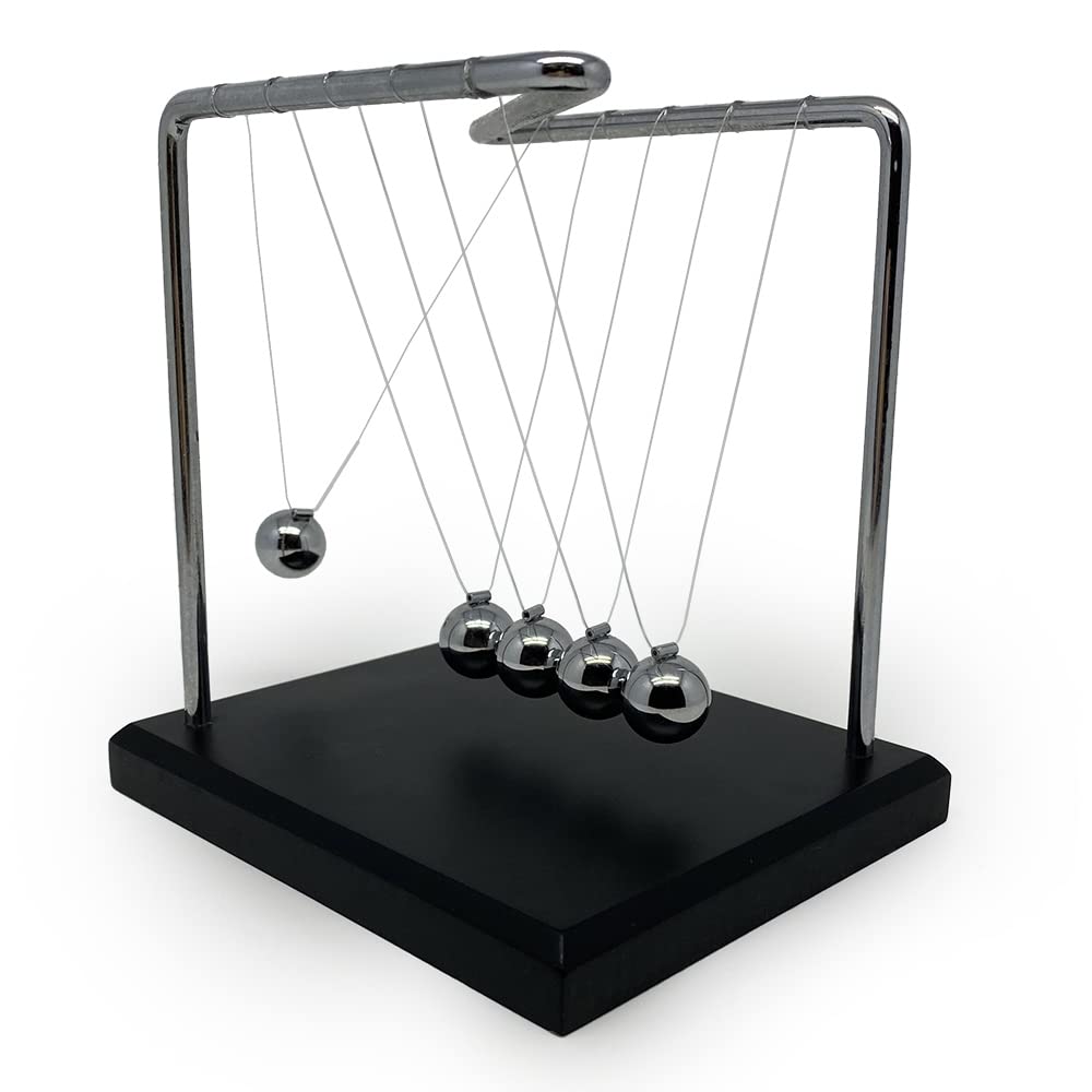 TEDCO Newton's Cradle-Z stand setup invites desk relaxation and visual curiosity.