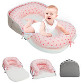 TEEAE portable baby lounger pink for on-the-go comfort and supervision
