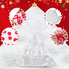 Teenyyou gift bags with patterns and satin bows for festive wrapping.