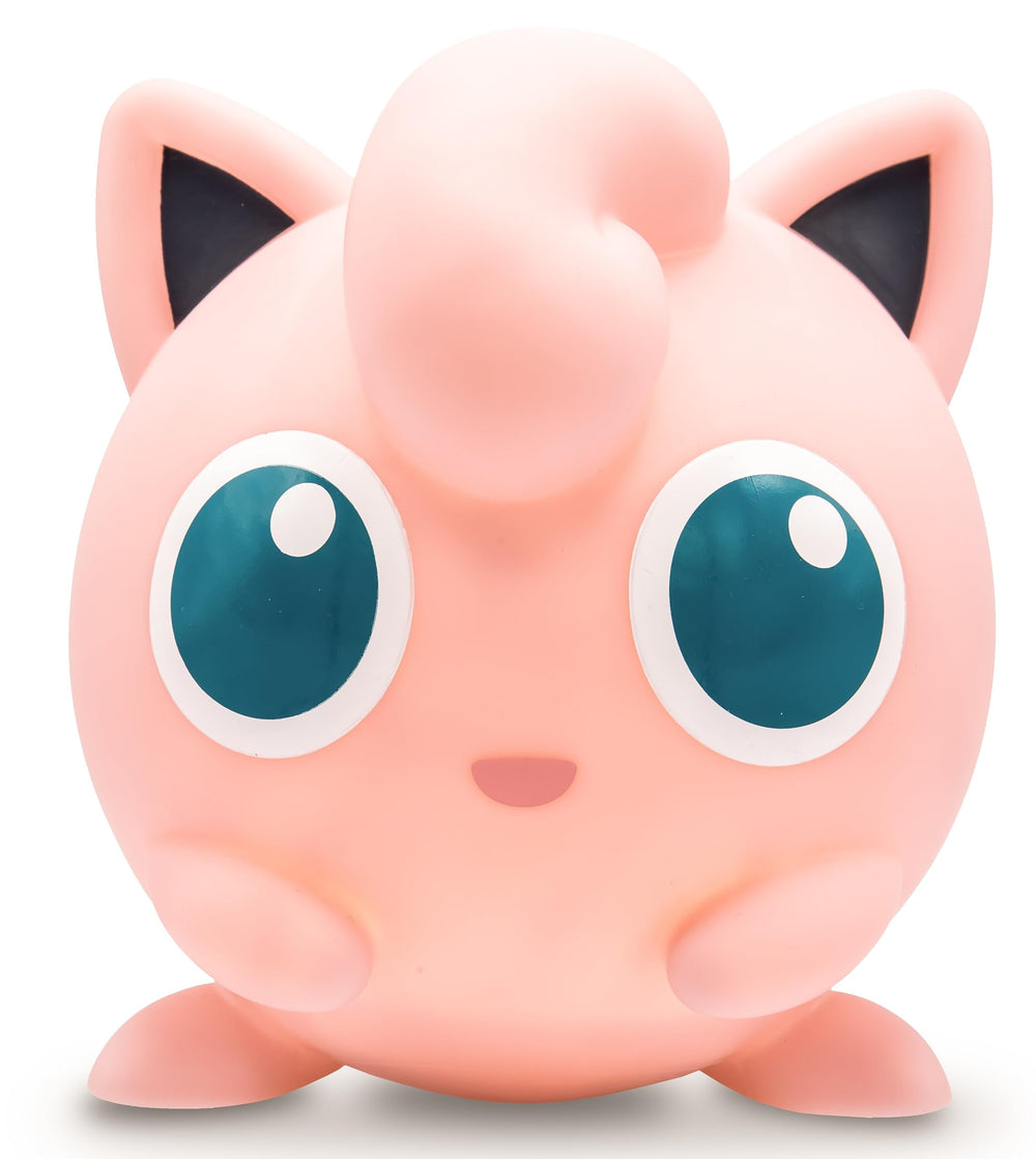 TEKNOFUN Pokémon Jigglypuff 10-inch light-up figure glows softly on a desk.