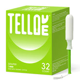 Tellove Tampons with organic cotton core for gentle protection and comfort.