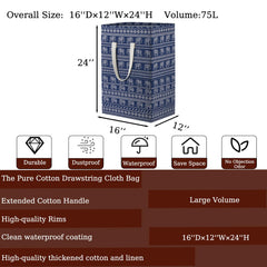 TeLUVHome pure cotton clothes bag inside the hamper ensures privacy and organization.
