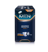 Tena for Men Level 3 16-pack shown, high absorbency protection for larger leaks.