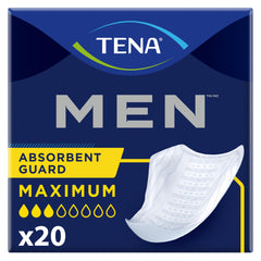 TENA Incontinence Guards for Men, anatomic fit visual, snug and secure under briefs.