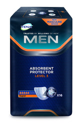 TENA Level 3 Men guard front view showing discreet packaging and protection