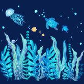 Tenare Ocean Sea Turtle wall decal glows softly for nursery ambiance