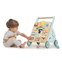 Tender Leaf Toys Sunshine Baby Activity Walker windmill gear closeup for hand-eye coordination