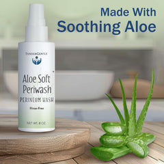 TenderGentle Aloe Soft Perineal Spray package back highlighting ingredients.