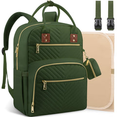 Tenot diaper backpack front view with spacious storage for baby essentials.