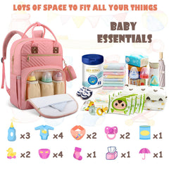 Tenot baby diaper bag backpack foldable changing pad for easy diaper changes.