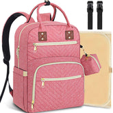 Tenot diaper bag backpack with foldable changing pad for on-the-go diaper changes.