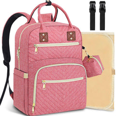 Tenot diaper bag backpack with foldable changing pad for on-the-go diaper changes.