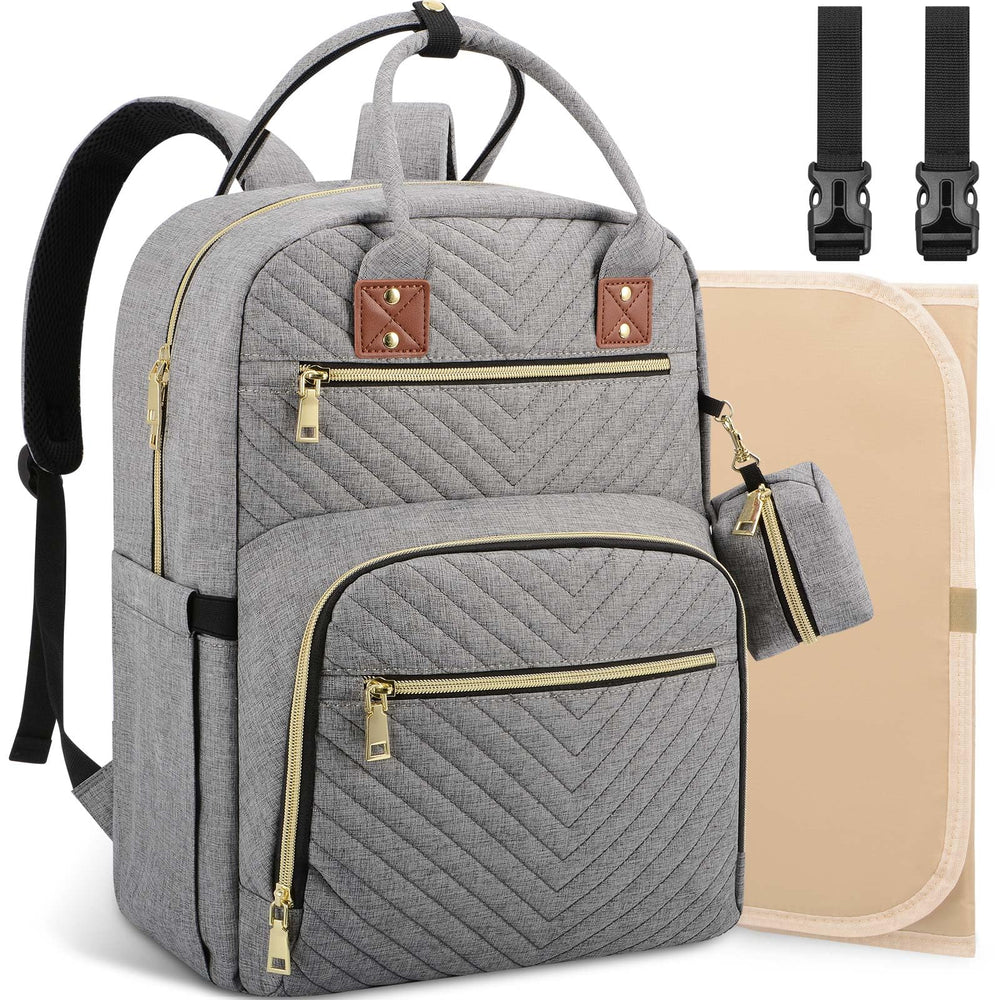 Tenot diaper bag backpack with foldable changing pad for convenient on-the-go changes.