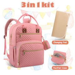 Tenot baby diaper bag backpack stroller straps for hands-free outings.