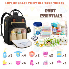 Tenot diaper bag with stroller straps for easy hands-free transport