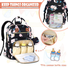 Tenot diaper backpack back-opening design for quick access to baby essentials