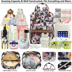 Tenot diaper bag interior showing 10 pockets for organization