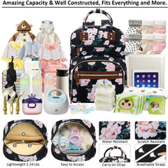 Tenot diaper bag with 10 pockets helps stay organized on outings