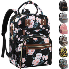 Tenot diaper bag backpack with floral pattern, stylish and practical for daily use