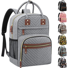 Tenot diaper bag backpack with insulated pockets keeps bottles warm for outings.