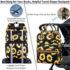 Tenot diaper bag backpack with detachable stroller straps for easy transport