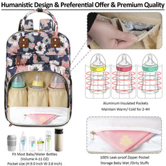Close up of Tenot insulated bottle pockets in the diaper bag