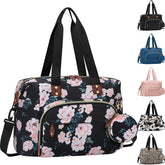 Tenot diaper bag tote front view highlights stylish floral design for on-the-go moms