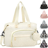 Tenot diaper bag tote front view with a spacious main compartment for organized baby essentials
